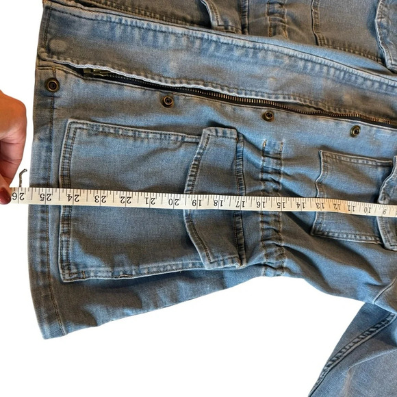 Judy Blue Womens M  Denim “Won’t Lose My Way” Utility Jacket~ Drawstring Waist - Picture 8 of 9